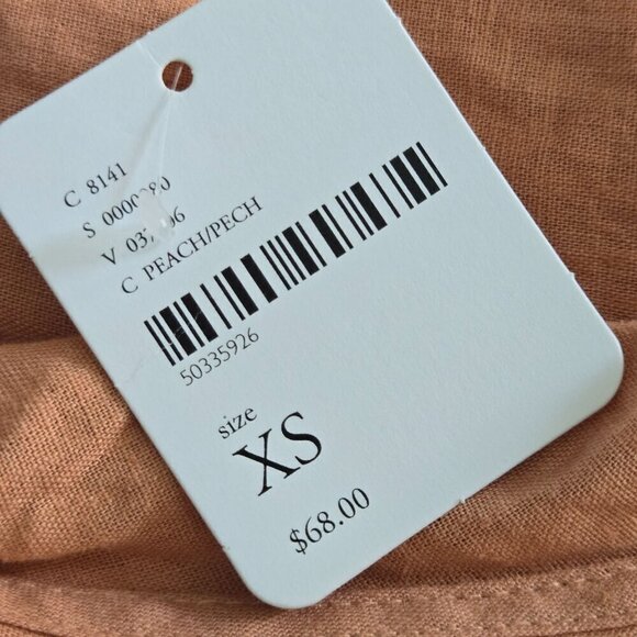 Free People Intimately Free NWT Peach Linen One Shoulder Bodysuit Size XS - Picture 7 of 8